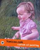 custom baby oil painting